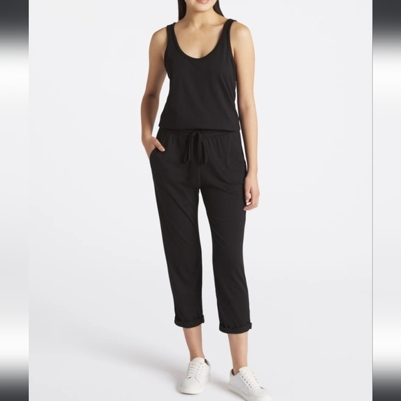 Michael Stars Theo Tank Jumpsuit in Black, sz Medium - Picture 1 of 16